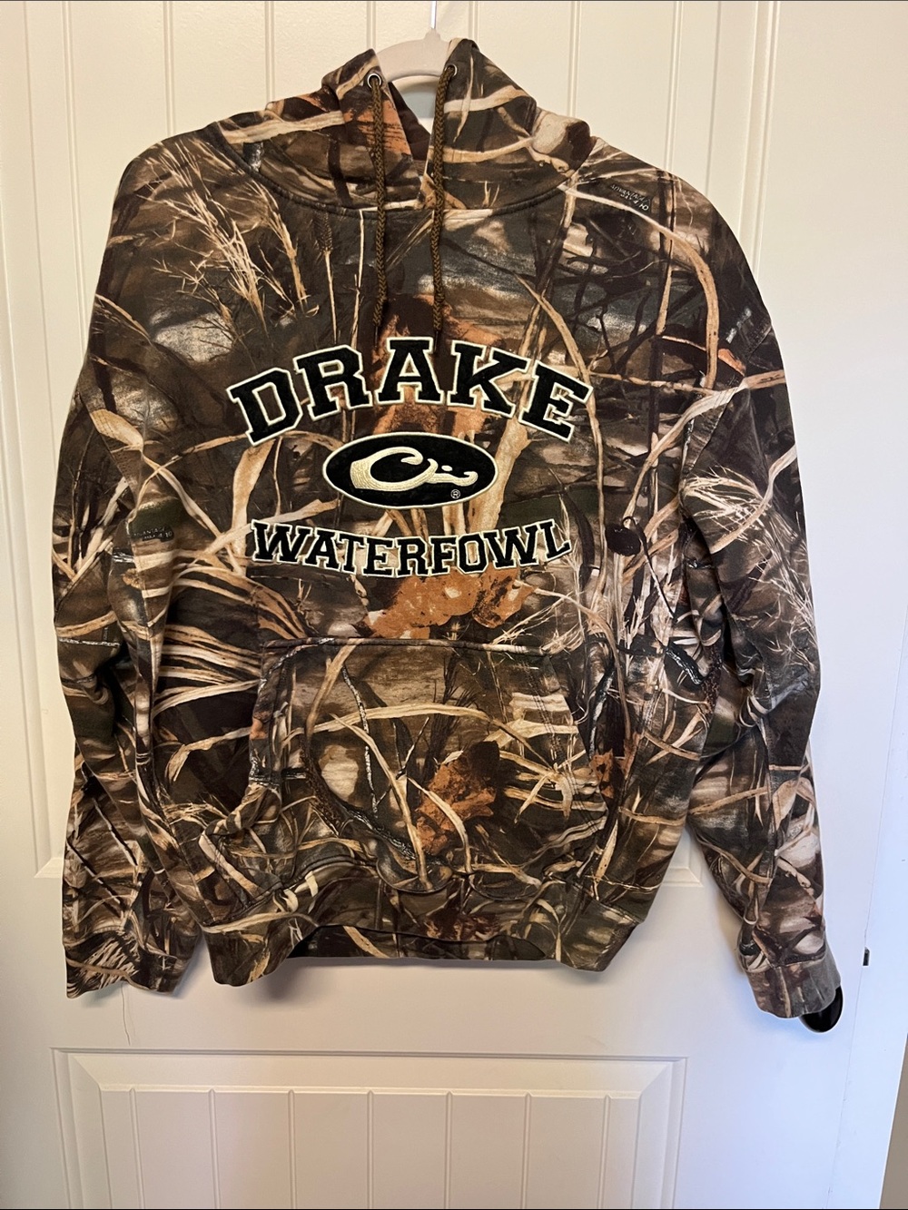 Drake Waterfowl Men's Camo Pullover Hoodie - Brown/Green - Large - 🦆Duck Hunting